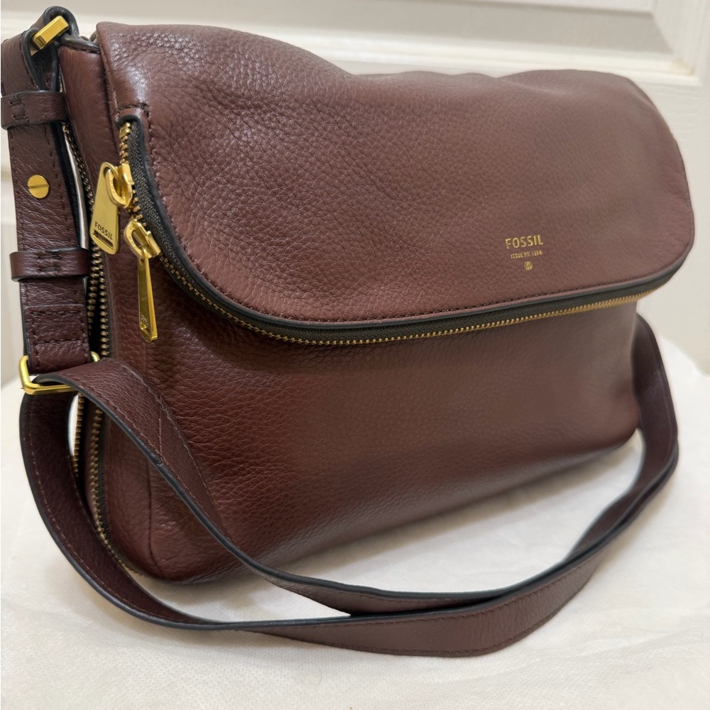 Fossil Dark brown Preston purse